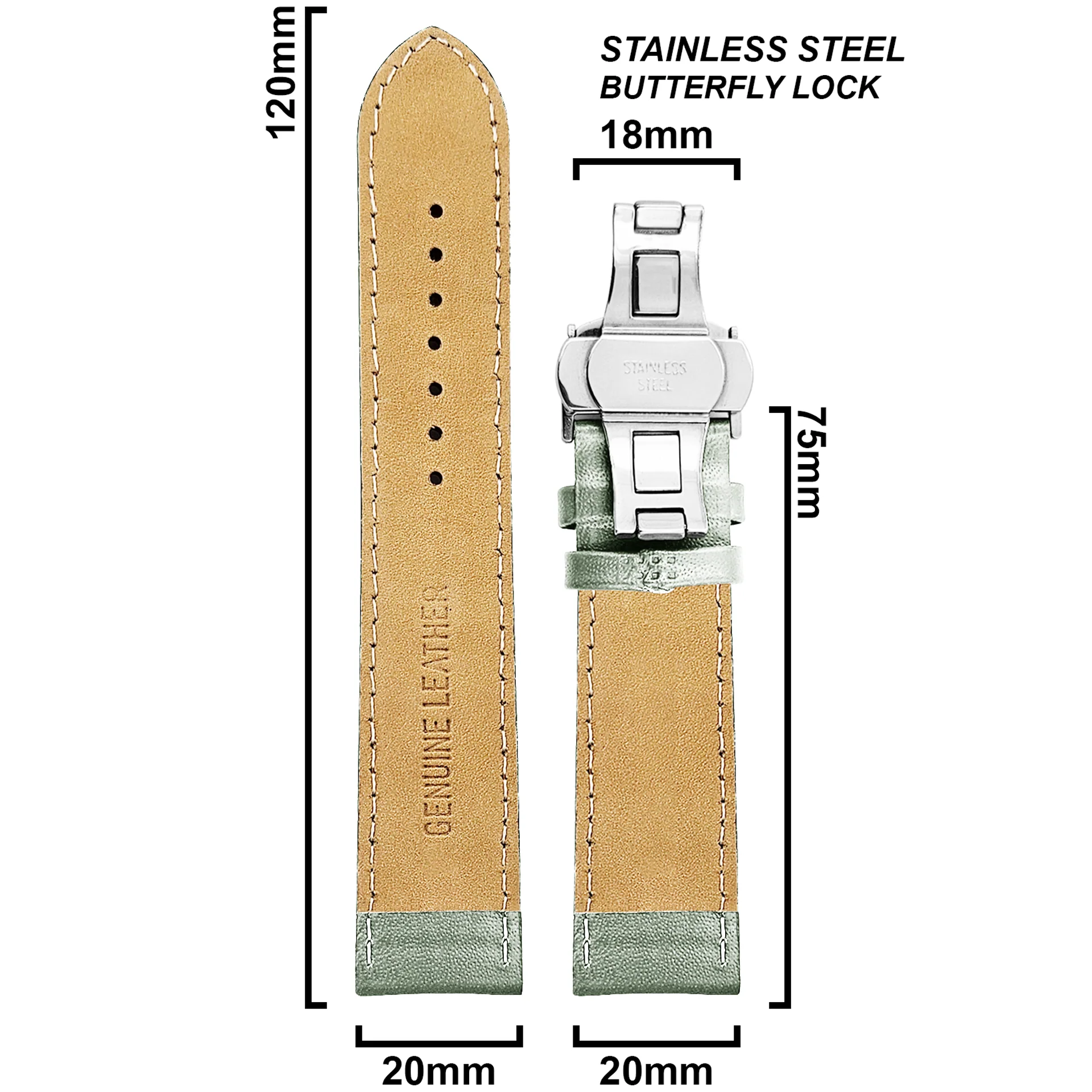 DBLACK [ARLONG] LEATHER STRAP W/ BUTTERFLY LOCK - Image 19