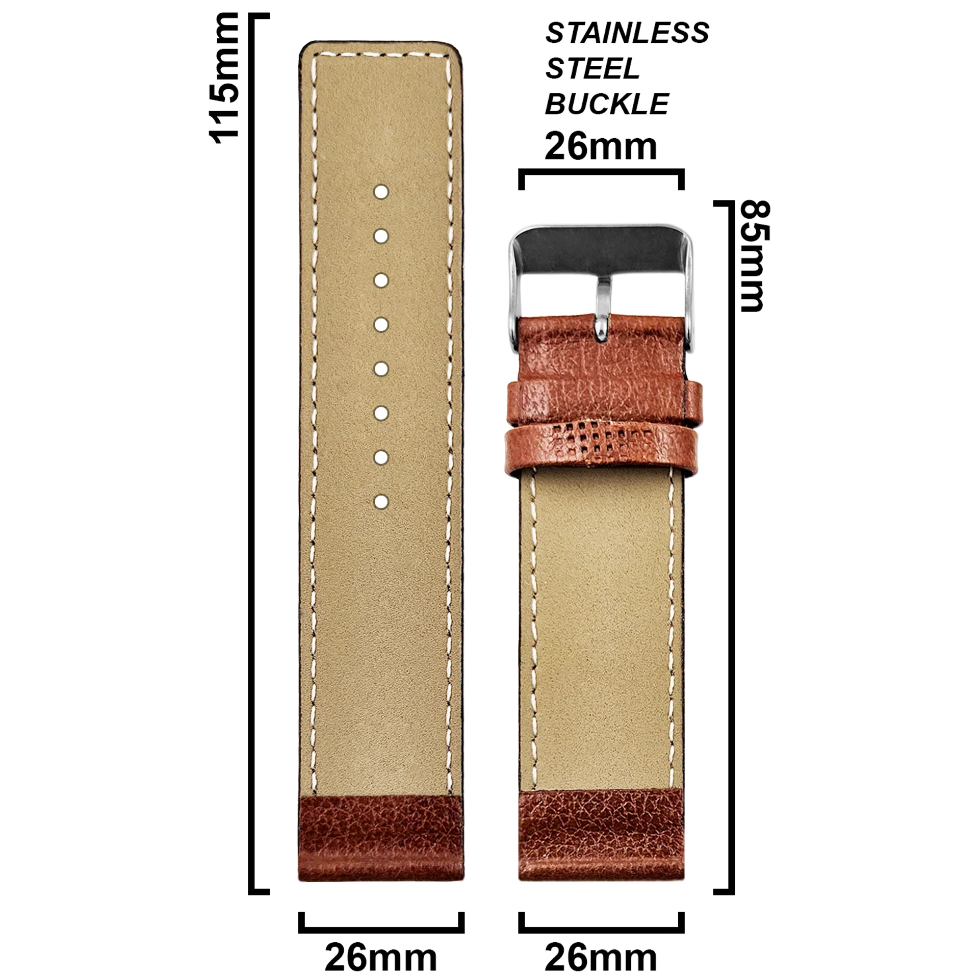 DBLACK [ATOR] PEBBLE DESIGN, THIN LEATHER STRAP - Image 21