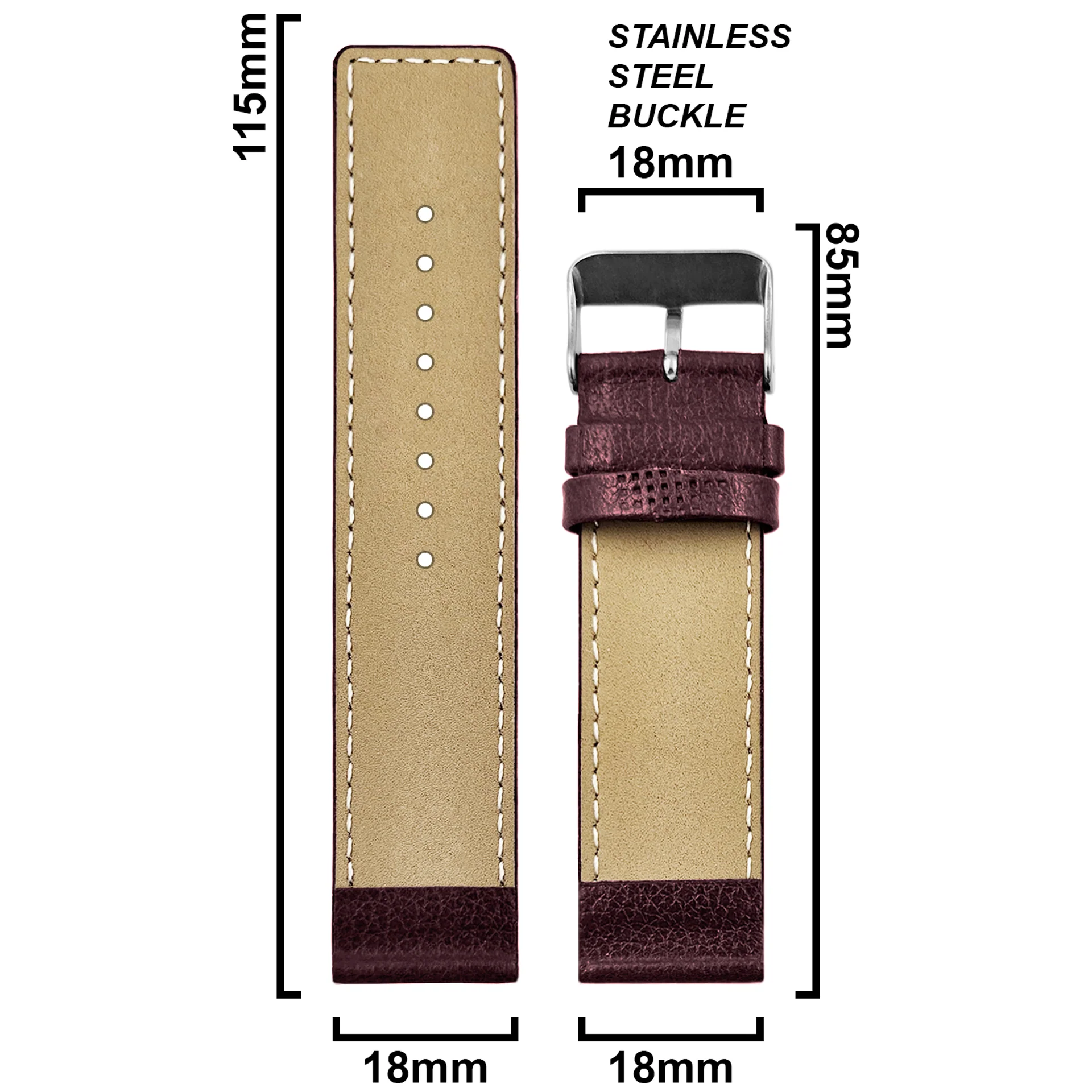 DBLACK [ATOR] PEBBLE DESIGN, THIN LEATHER STRAP - Image 24