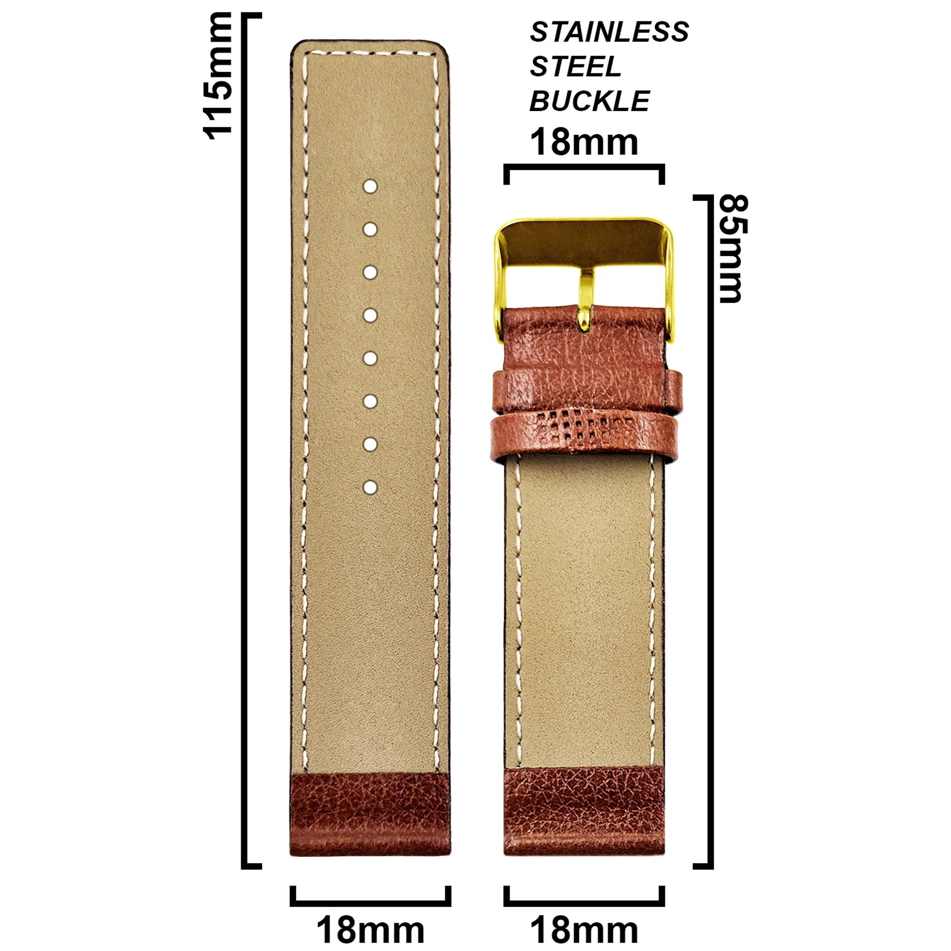 DBLACK [ATOR] PEBBLE DESIGN, THIN LEATHER STRAP - Image 9