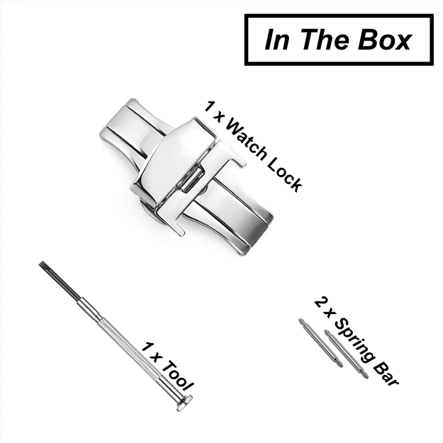 DBLACK [DSLCK3] BUTTERFLY LOCK, STAINLESS STEEL LOCK FOR LEATHER STRAP - Image 8