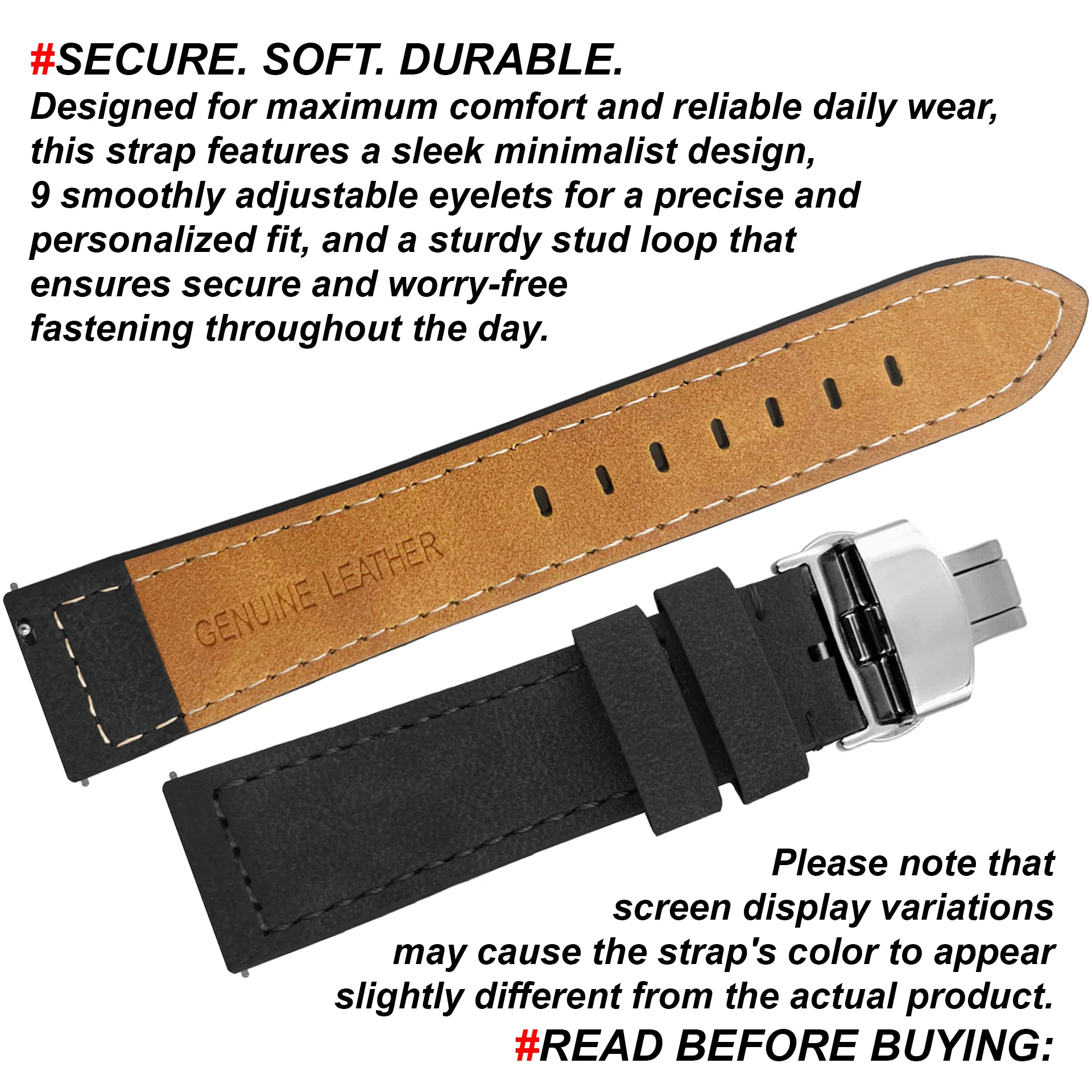 DBLACK [BUZZ] QUICK RELEASE, PREMIUM LEATHER STRAP - Image 7