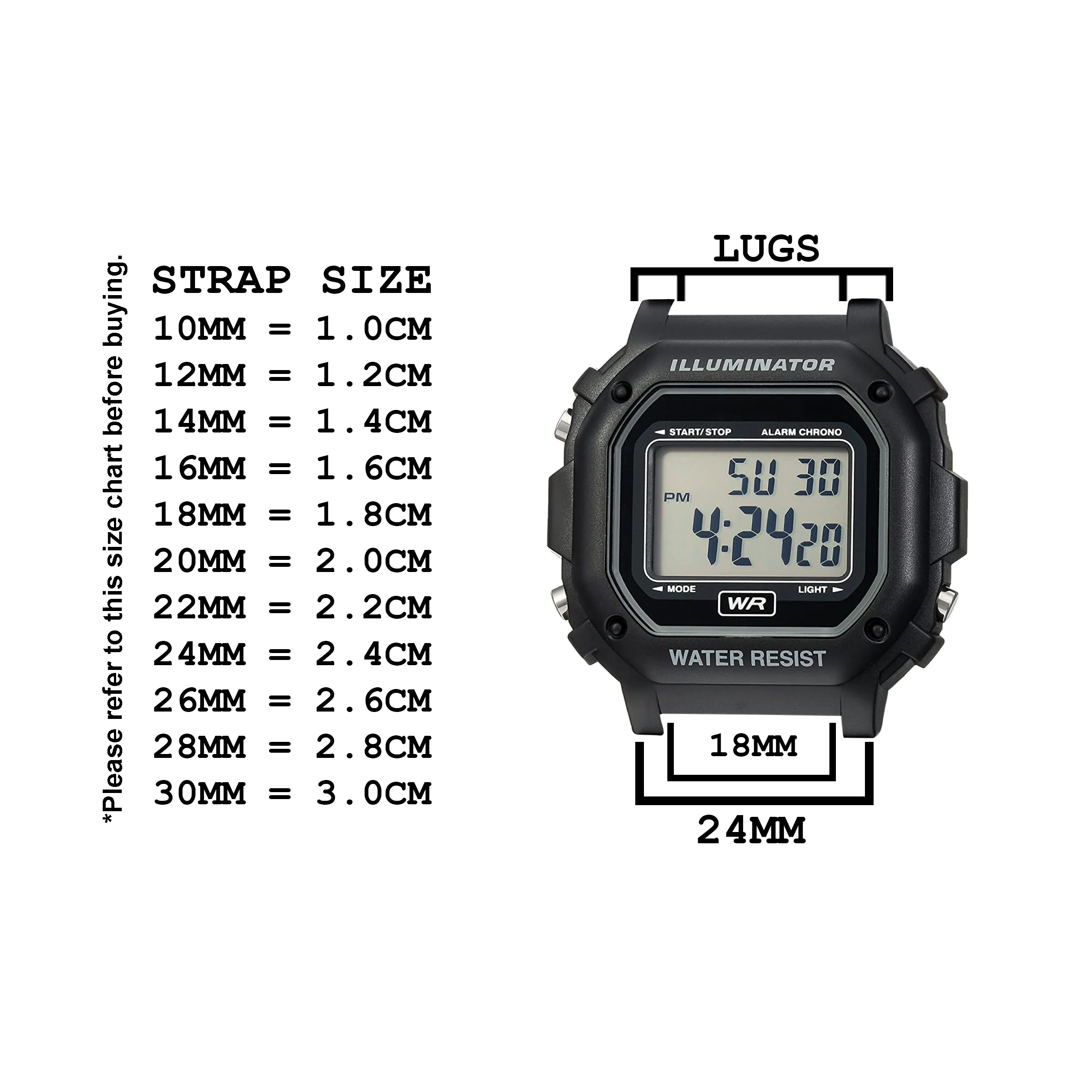 DBLACK [CDS2] RESIN WATCH STRAP // FOR "CASIO" AE-1200WH, W-216H & OTHER MODELS - Image 7