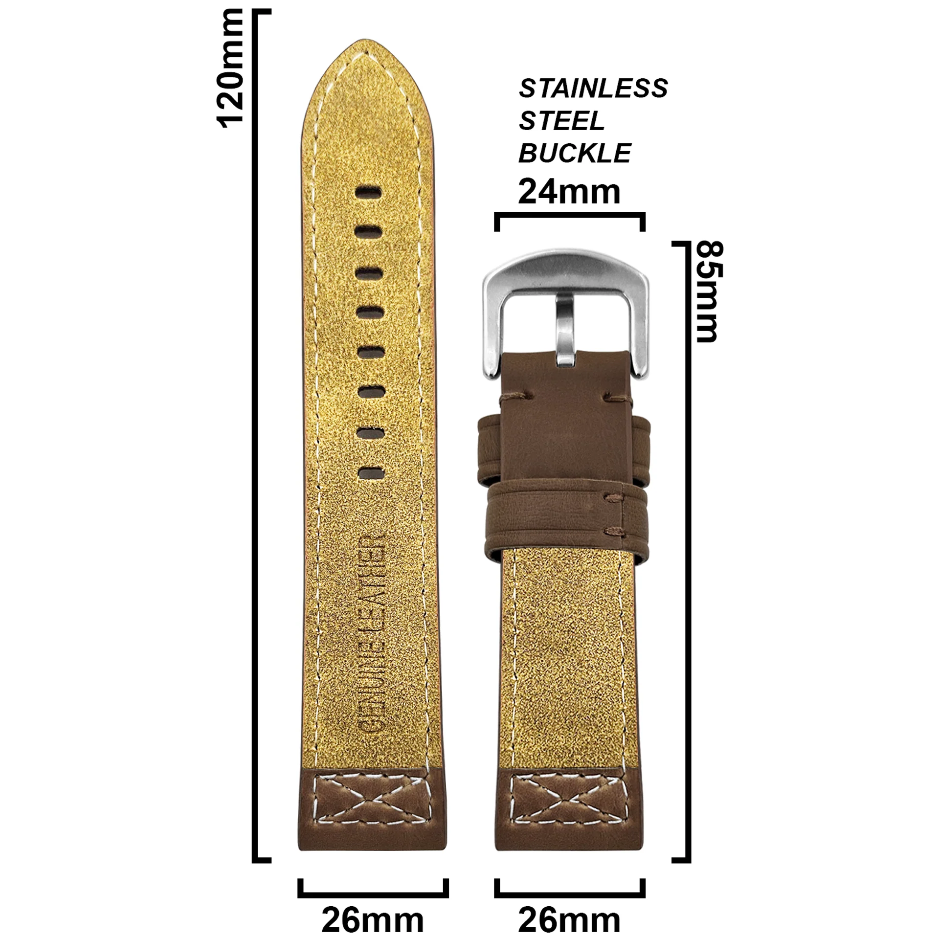 DBLACK [CROXX] THICK STRAP DESIGN, LEATHER STRAP - Image 17