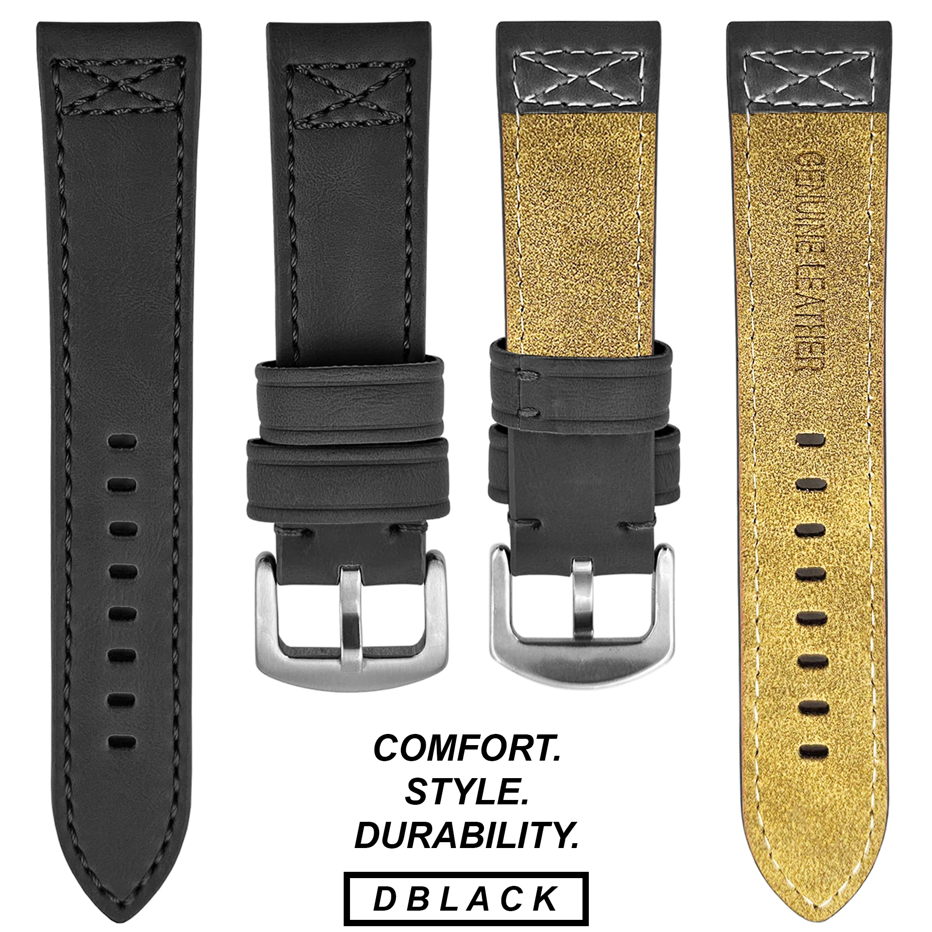 DBLACK [CROXX] THICK STRAP DESIGN, LEATHER STRAP - Image 4