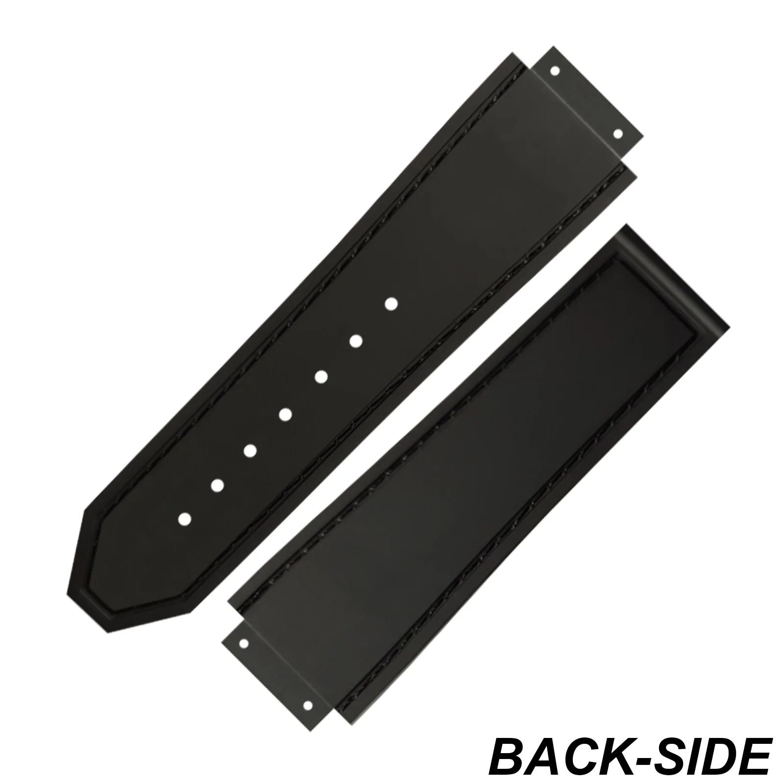 DBLACK [HLS] 25MM PLAIN DESIGN, LEATHER WATCH STRAP // COMPATIBLE WITH "HUBLOT" WATCHES - Image 9