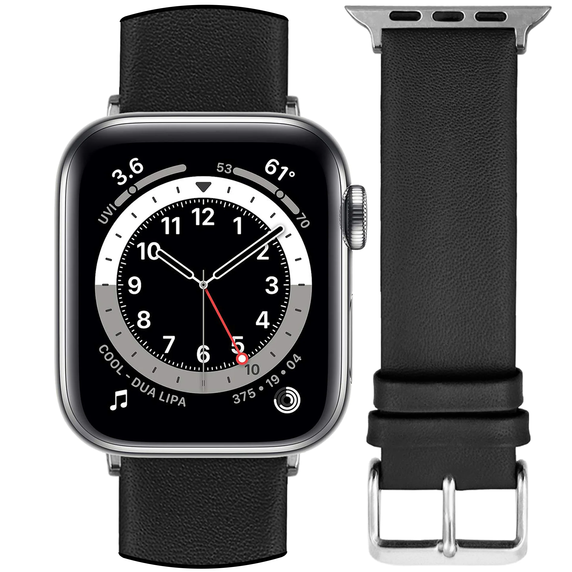 DBLACK [KIZARU] SEAMLESS NO-STITCH, LEATHER WATCH STRAP // DESIGNED FOR "APPLE" SMARTWATCHES - Image 3