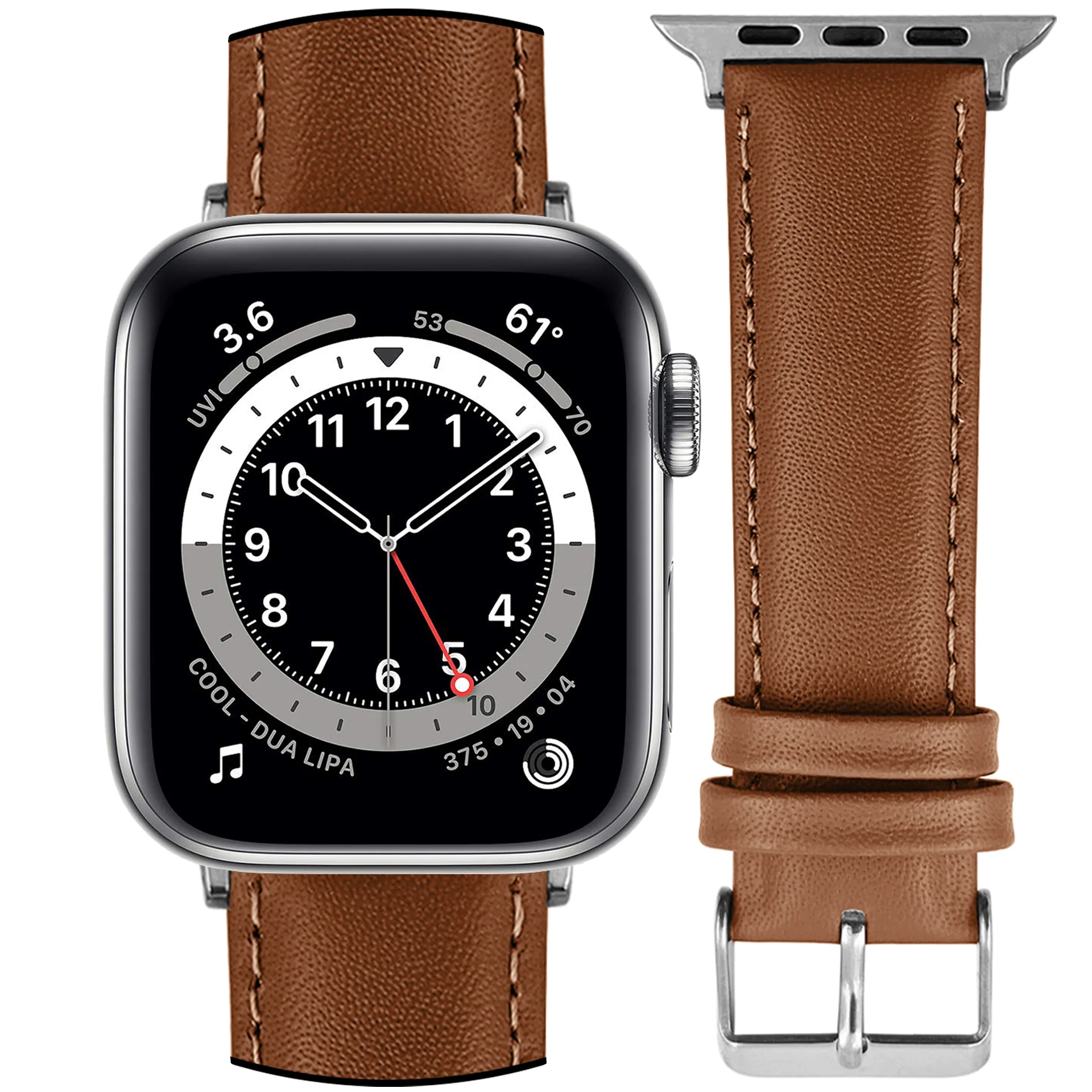 DBLACK [NAGATA2] LEATHER WATCH STRAP // DESIGNED FOR "APPLE" SMARTWATCHES - Image 4