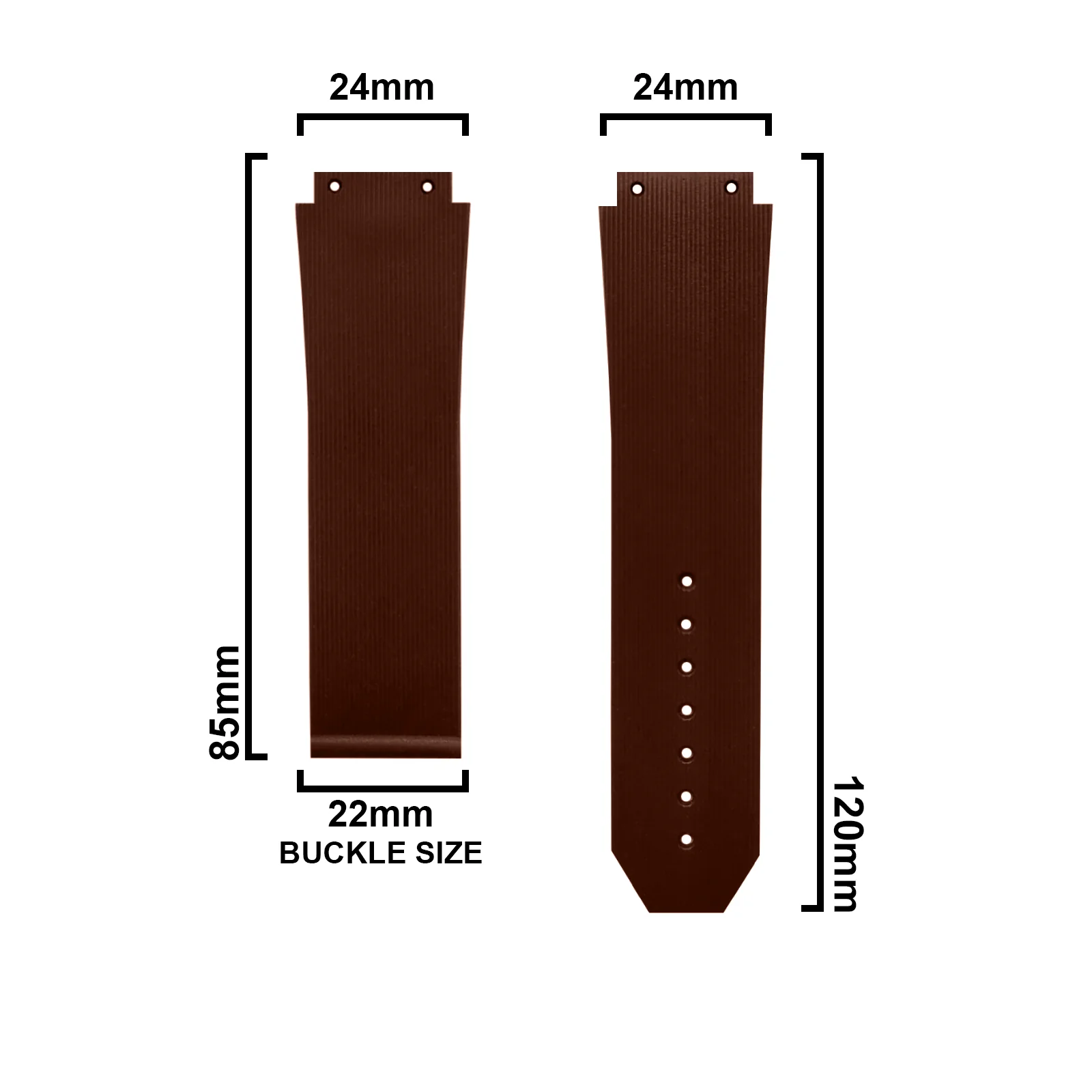 DBLACK [NTSHLS] [DSN2] 25MM LINE DESIGN, RESIN WATCH STRAP (WITHOUT TOOLS) // COMPATIBLE WITH "HUBLOT" WATCHES - Image 4