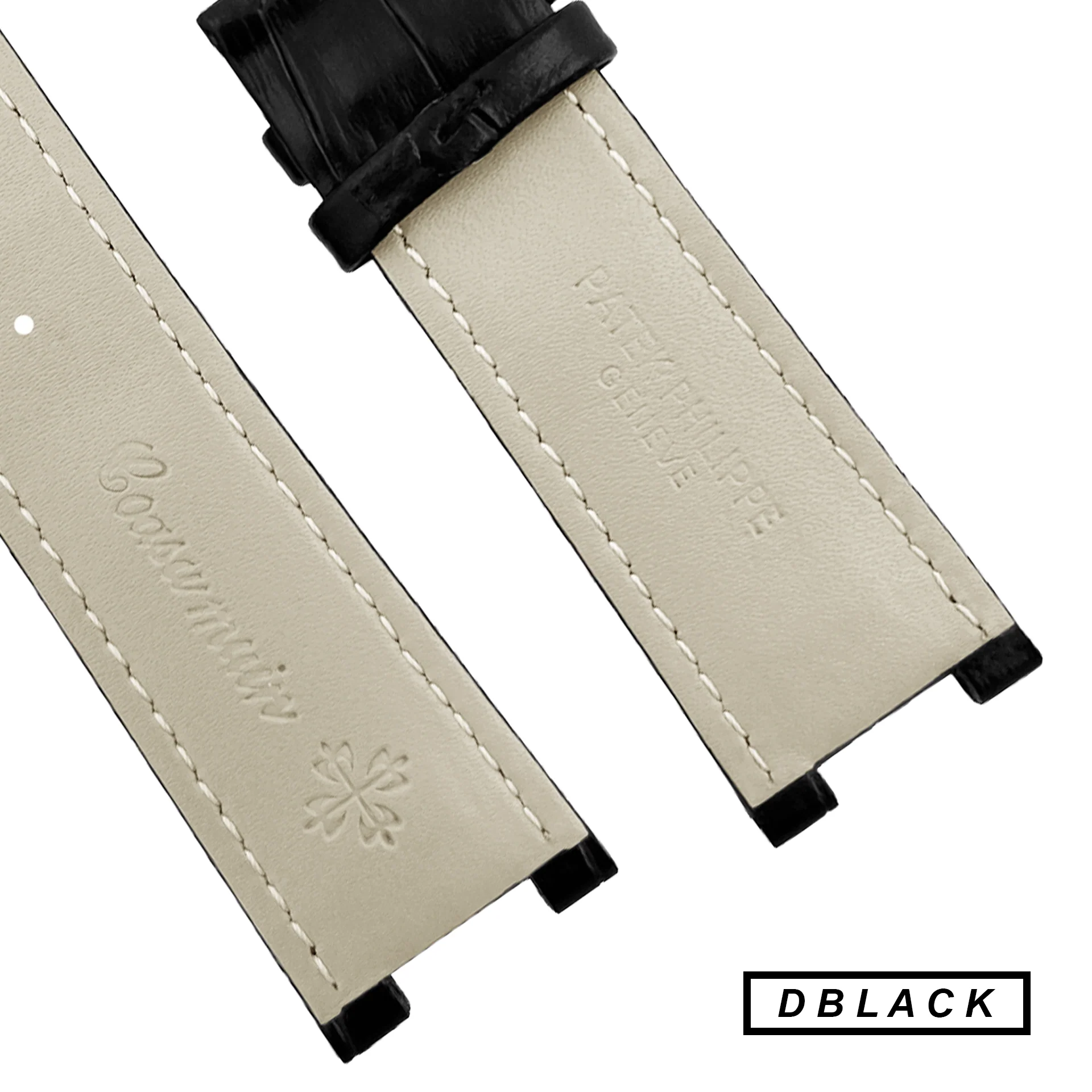 DBLACK [PKPDS1] 25MM CROCO DESIGN, LEATHER WATCH STRAP // FOR PATEK PHILIPPE WATCHES - Image 4