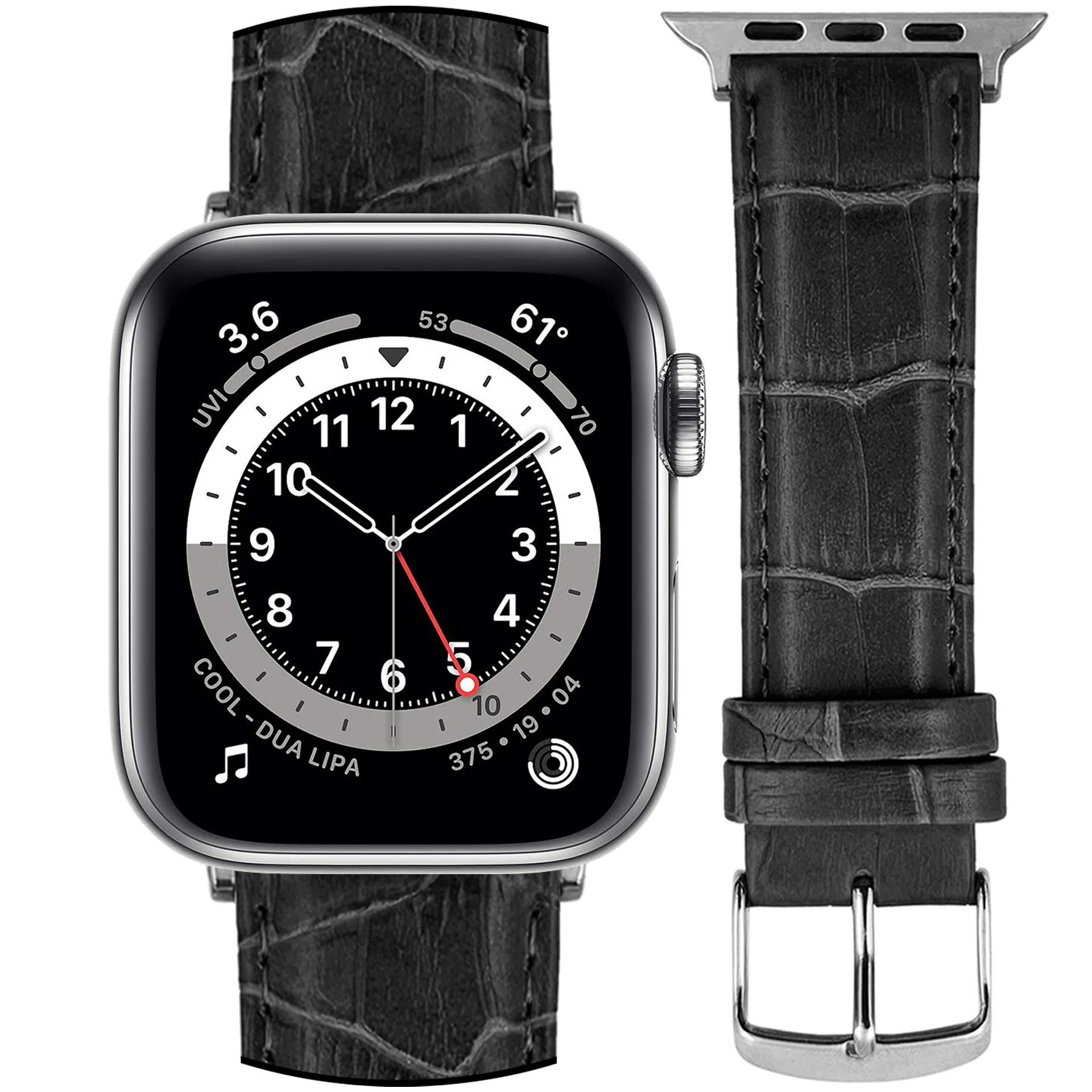 DBLACK [SAND] BAMBOO DESIGN, LEATHER WATCH STRAP // DESIGNED FOR "APPLE" SMARTWATCHES - Image 4