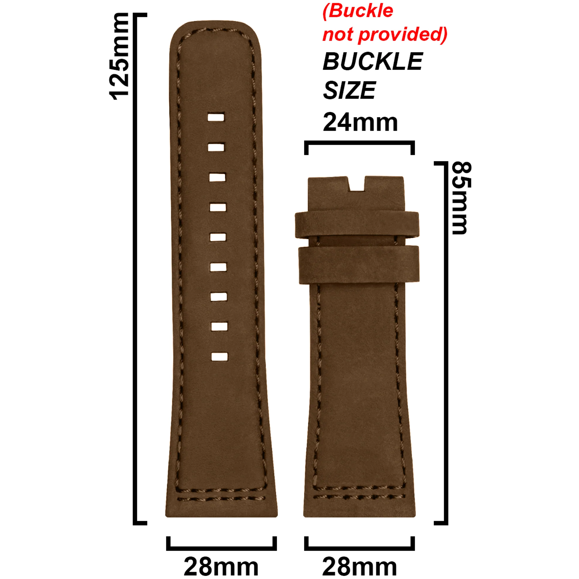 DBLACK [SFDS1] 28MM LEATHER WATCH STRAP // FOR "SEVENFRIDAY" WATCHES - Image 5