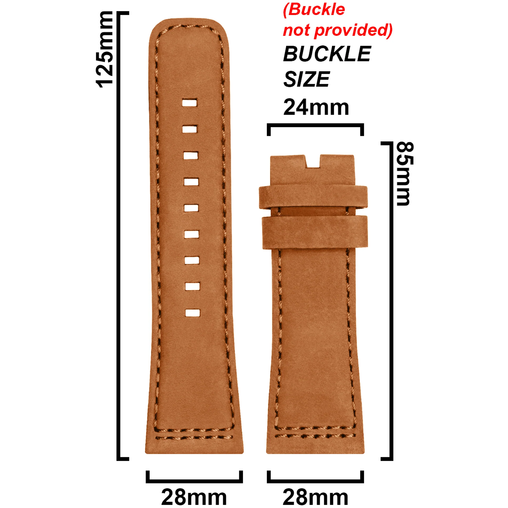 DBLACK [SFDS1] 28MM LEATHER WATCH STRAP // FOR "SEVENFRIDAY" WATCHES - Image 6