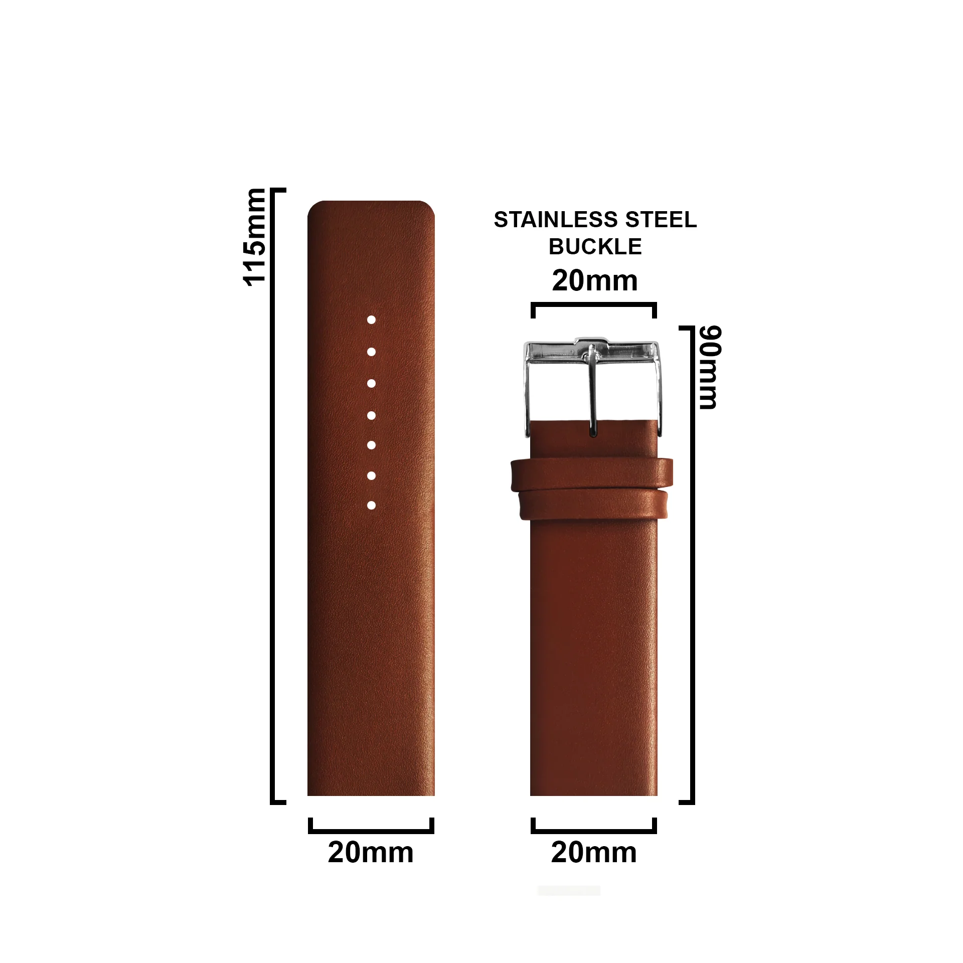 DBLACK [TNDS1] THIN LEATHER STRAP // FOR "TITAN EDGE SLIM" WATCHES - Image 11