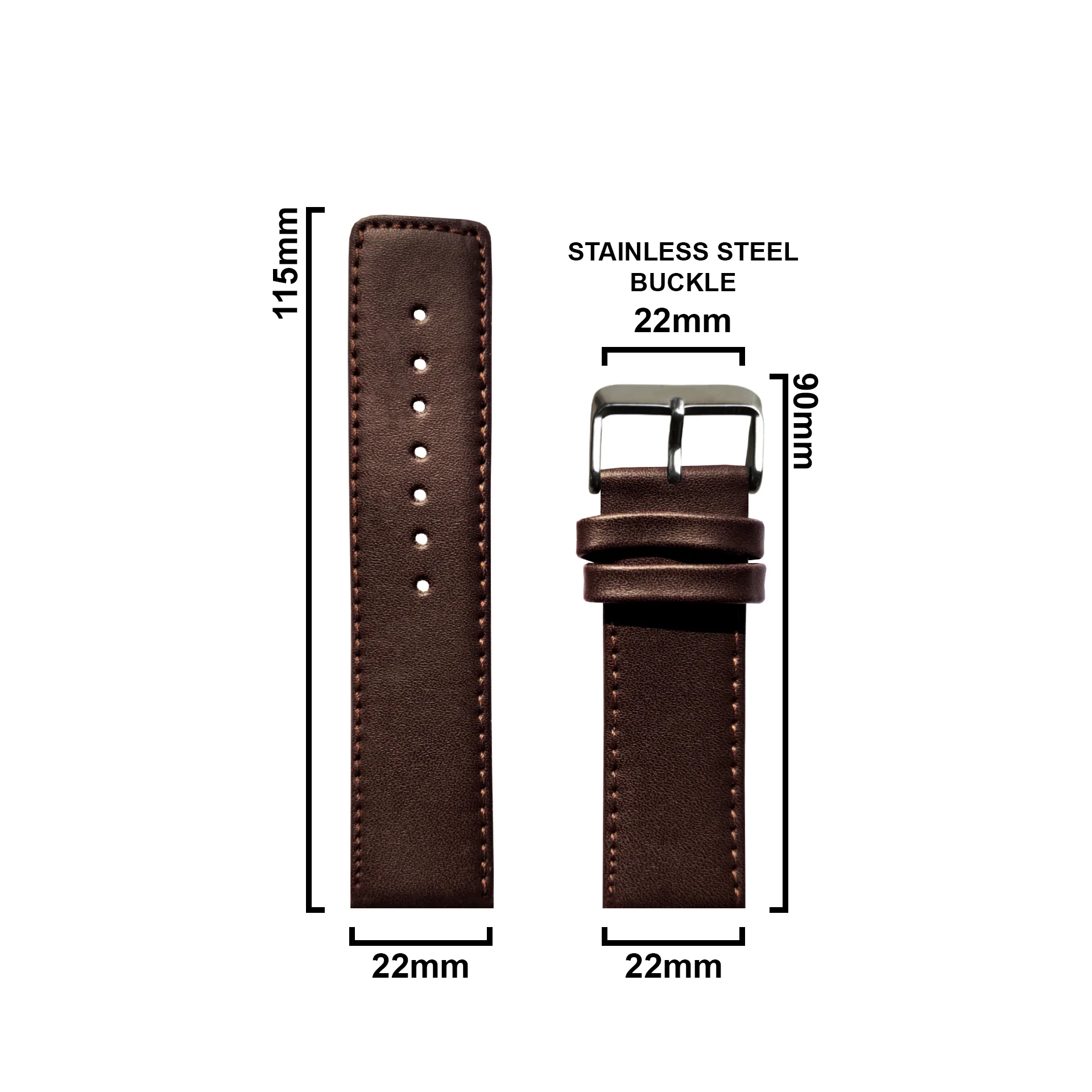 DBLACK [UBOX] LEATHER WATCH STRAP // FOR 20MM, 22MM OR 24MM (CHOOSE YOUR SIZE & COLOR) - Image 10