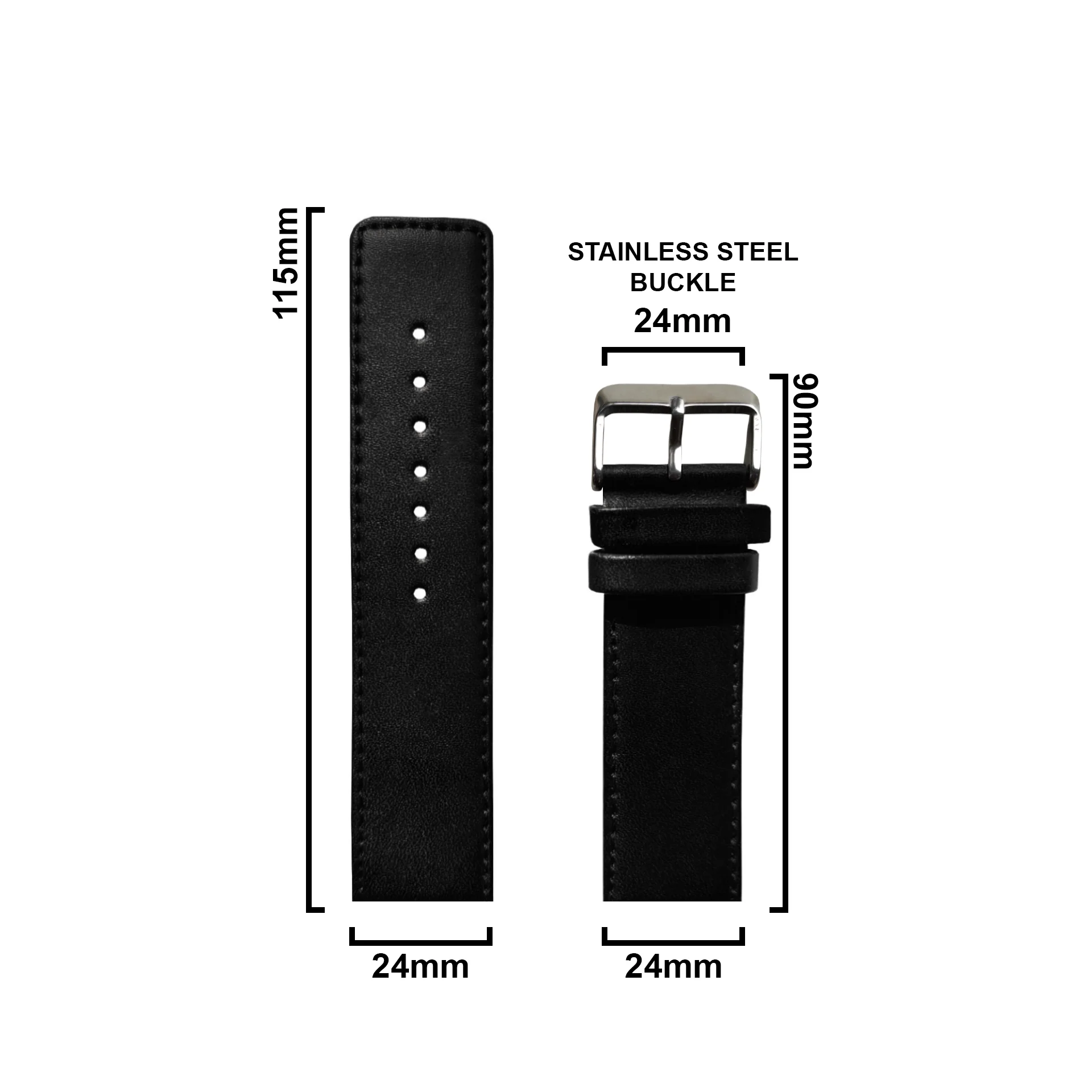 DBLACK [UBOX] LEATHER WATCH STRAP // FOR 20MM, 22MM OR 24MM (CHOOSE YOUR SIZE & COLOR) - Image 8