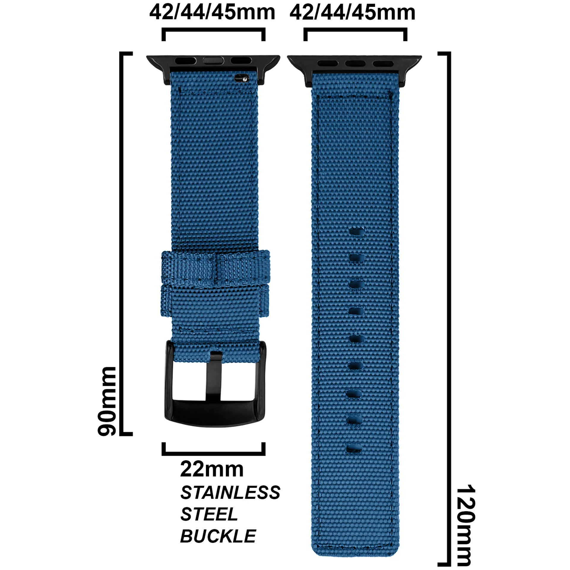 DBLACK [WADO] CANVAS DESIGN, NYLON WATCH STRAP // DESIGNED FOR "APPLE" SMARTWATCHES - Image 10