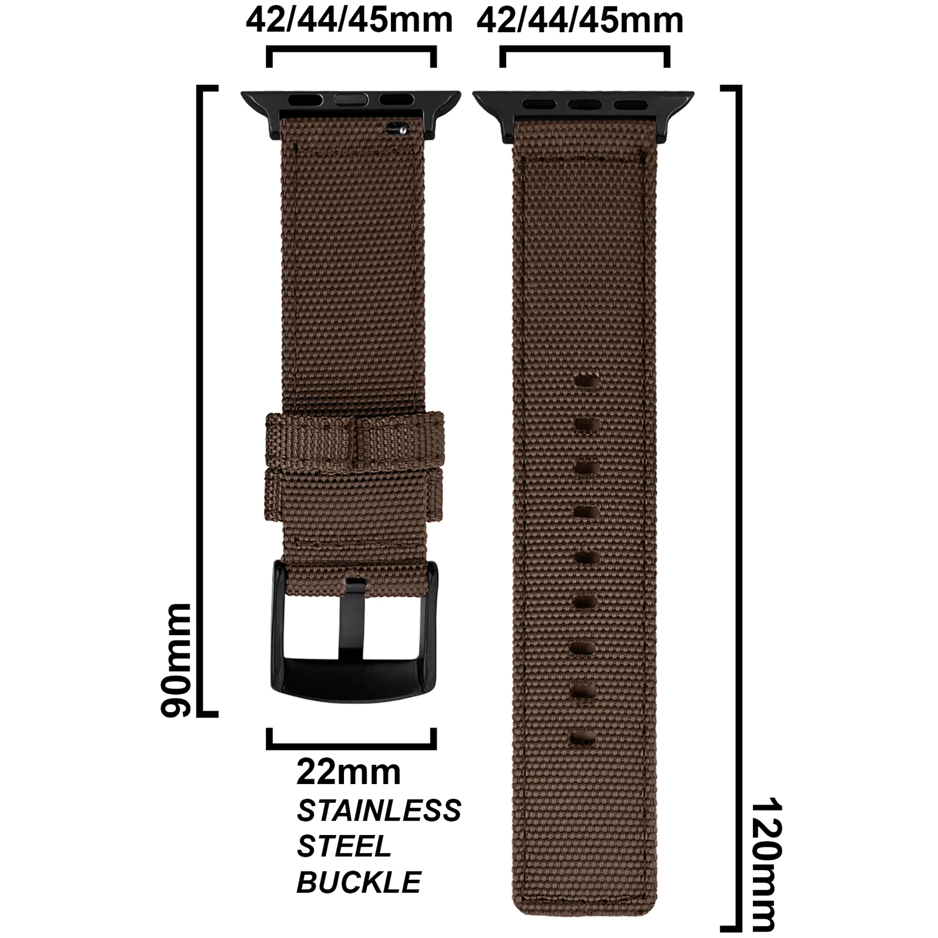 DBLACK [WADO] CANVAS DESIGN, NYLON WATCH STRAP // DESIGNED FOR "APPLE" SMARTWATCHES - Image 12