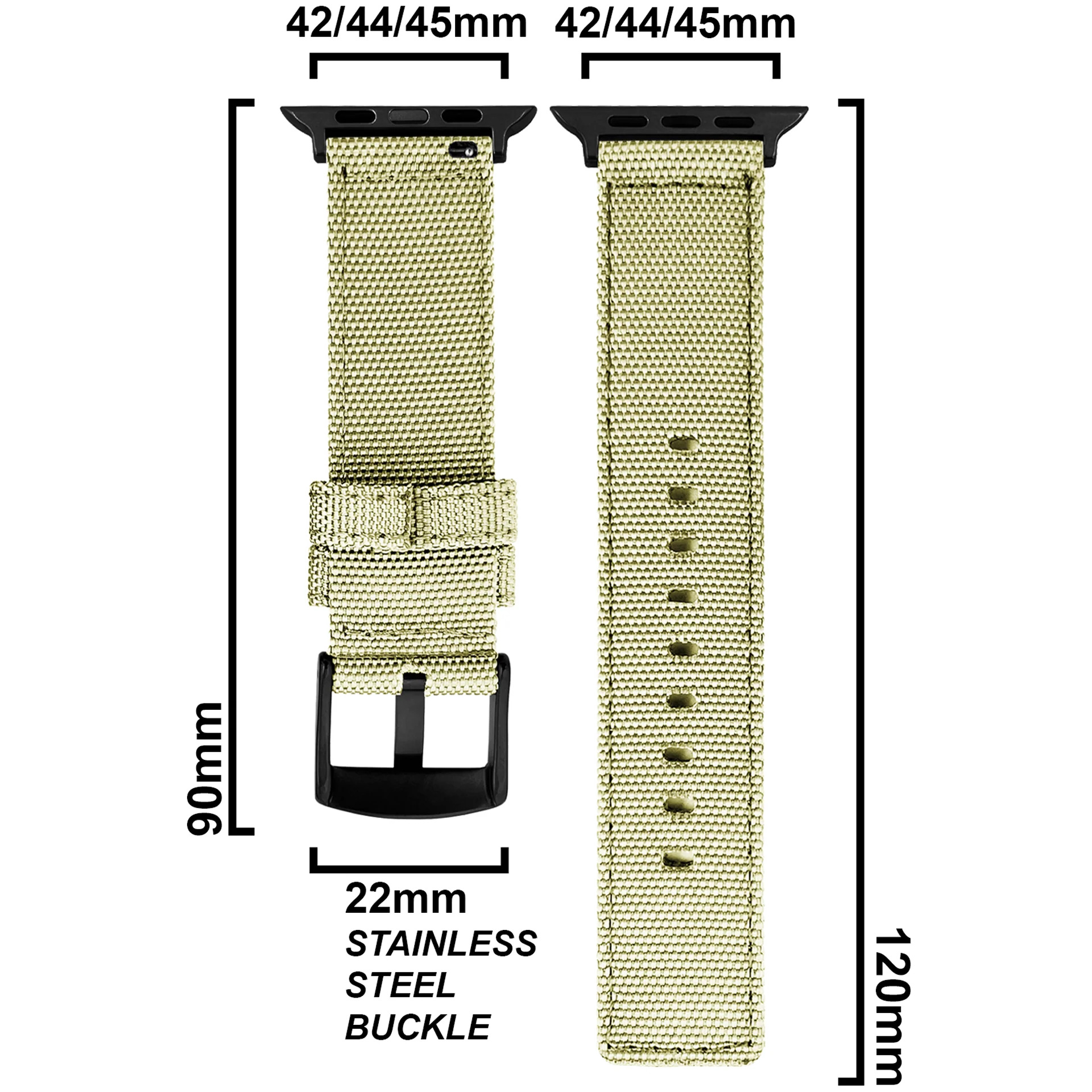 DBLACK [WADO] CANVAS DESIGN, NYLON WATCH STRAP // DESIGNED FOR "APPLE" SMARTWATCHES - Image 14