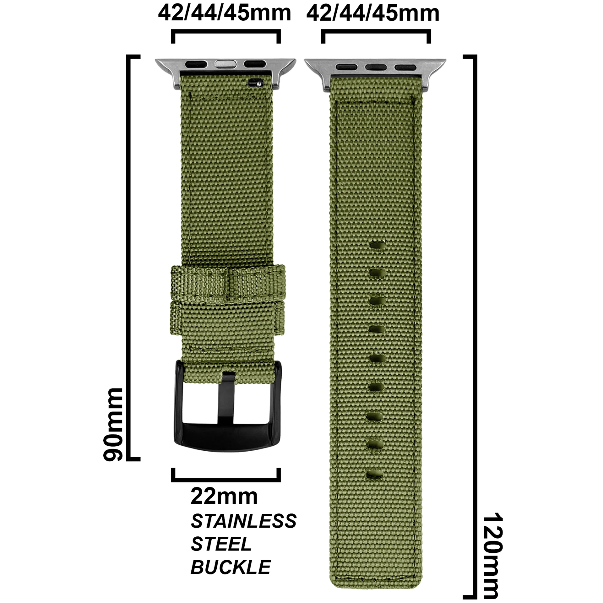 DBLACK [WADO] CANVAS DESIGN, NYLON WATCH STRAP // DESIGNED FOR "APPLE" SMARTWATCHES - Image 17