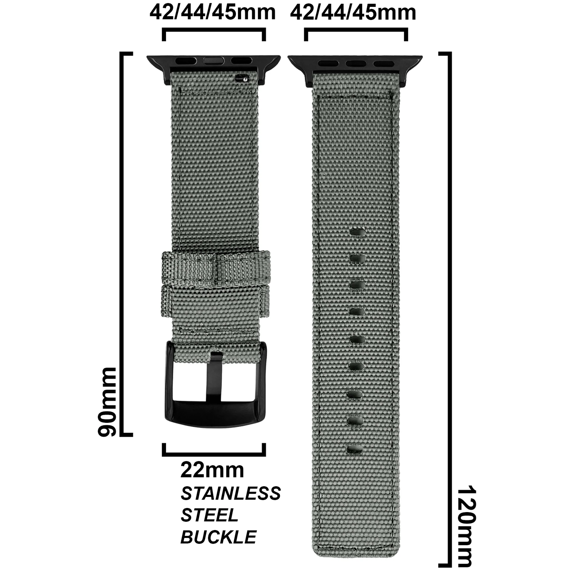 DBLACK [WADO] CANVAS DESIGN, NYLON WATCH STRAP // DESIGNED FOR "APPLE" SMARTWATCHES - Image 18