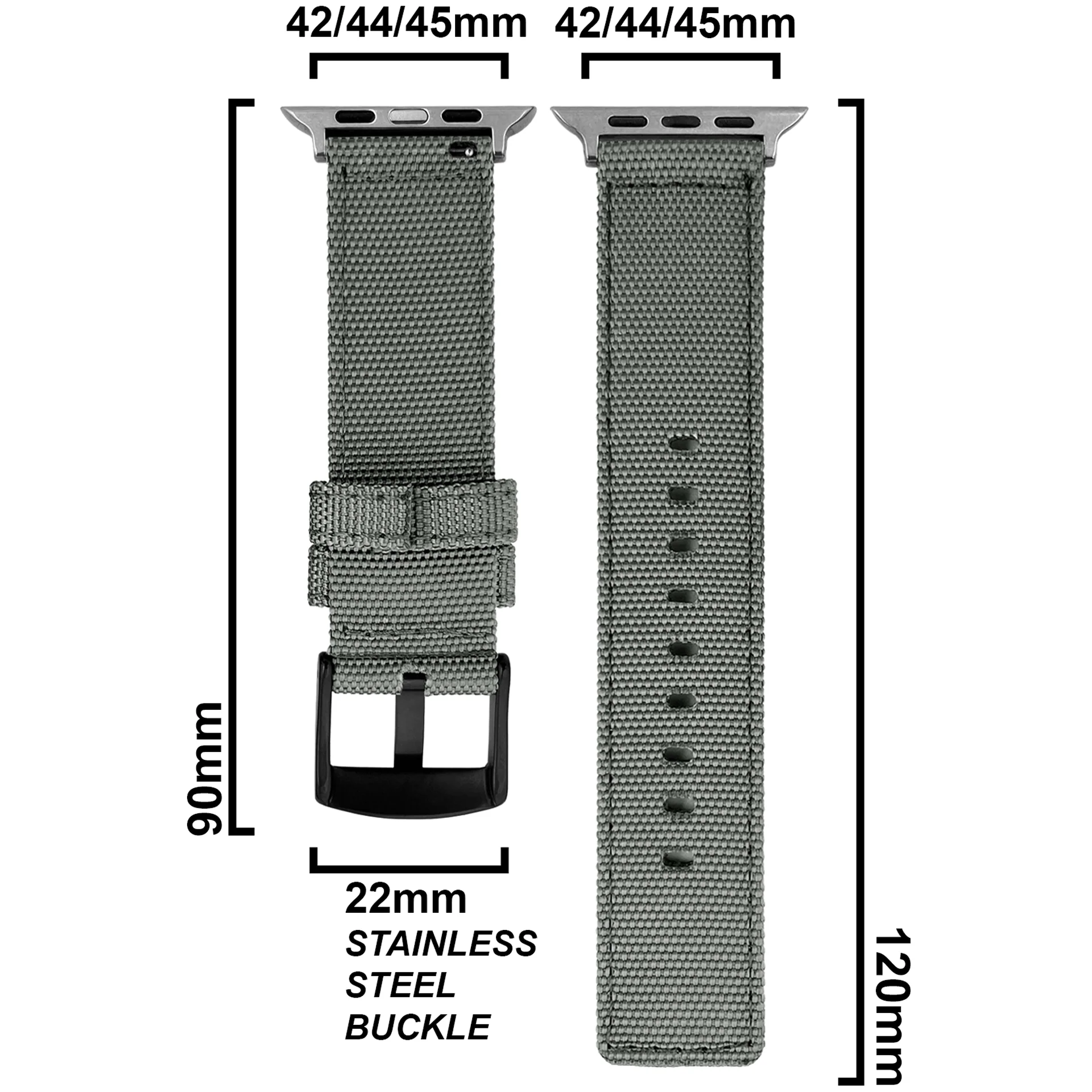 DBLACK [WADO] CANVAS DESIGN, NYLON WATCH STRAP // DESIGNED FOR "APPLE" SMARTWATCHES - Image 19