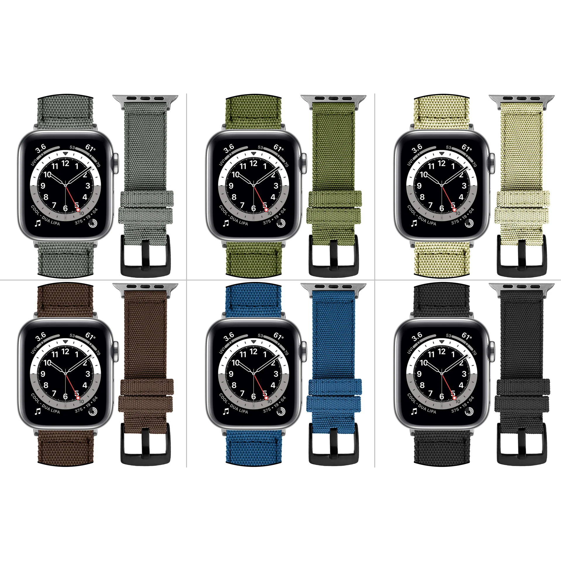 DBLACK [WADO] CANVAS DESIGN, NYLON WATCH STRAP // DESIGNED FOR "APPLE" SMARTWATCHES - Image 7