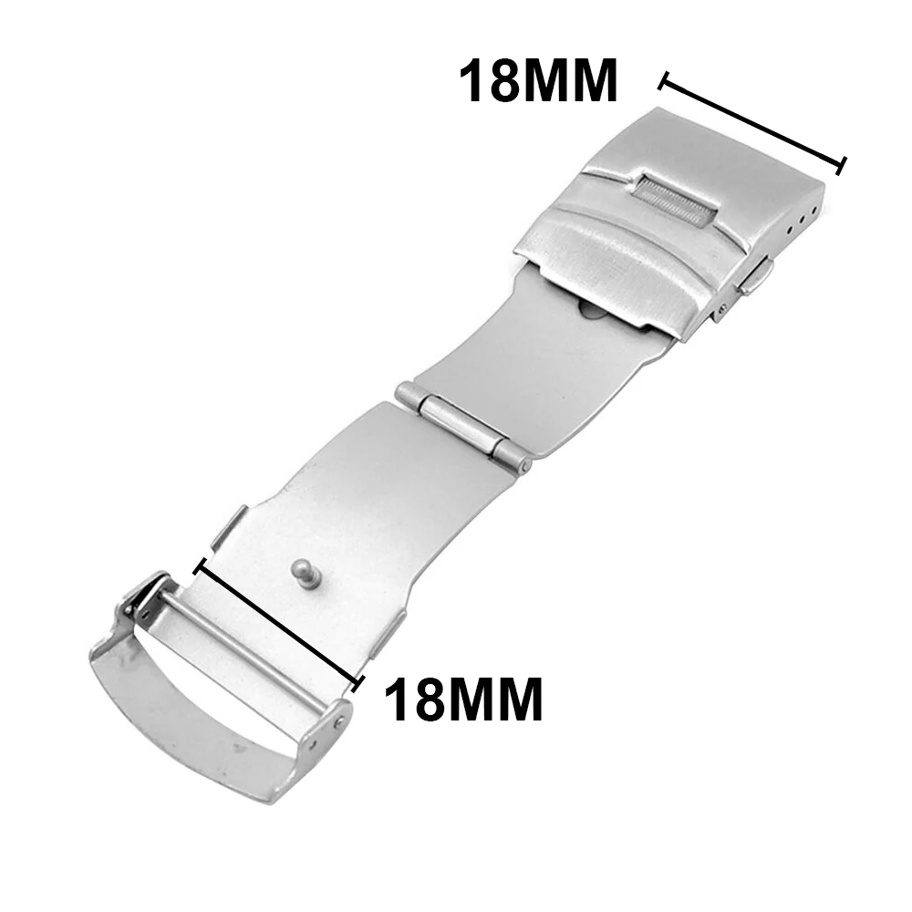 [DRLOCK] BRUSHED STAINLESS STEEL "DOUBLE LOCK CLASP WATCH CHAIN BUCKLE" REPLACEMENT PARTS FOR WATCH CHAIN STRAP - Image 3
